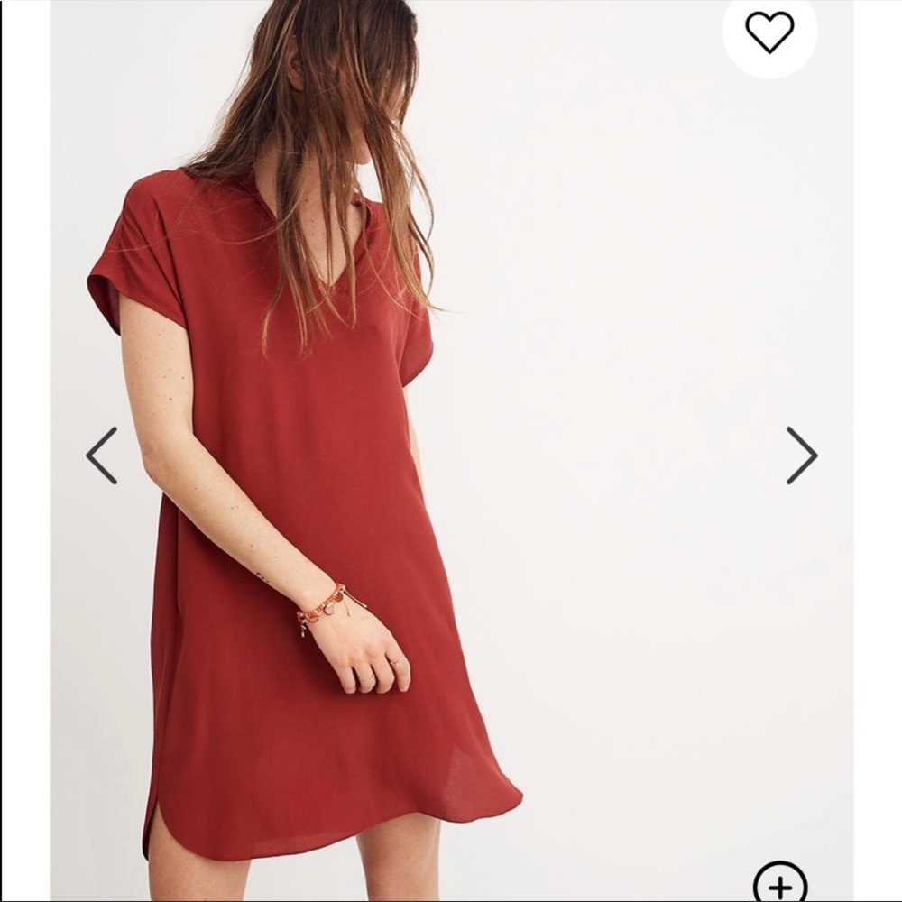 MADEWELL Bicoastal Red Shift Dress XS